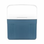 Hielera brixton azul, merchandising empresarial con terminados y colores institucionales