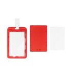 Portagafete dravik rojo, propuestas en merchandising para empresas con equilibrio entre costo y calidad
