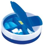 Artículos promocionales con logística eficiente y atención personalizada en méxico, pastillero delta azul
