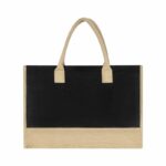 Artículos personalizados con presentación limpia y formal, bolsa torba negro