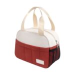 Diseños en regalos promocionales enfocados en practicidad y visibilidad , lonchera chutss rojo