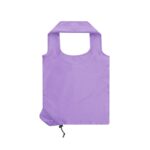 Línea de artículos personalizados disponibles en distintos formatos, bolsa cori morado