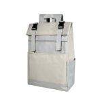 Artículos promocionales que cumplen la función de presencia  de tu marca, mochila sakta gris