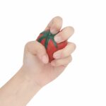 Anti-stress de fresa rojo, productos promocionales fabricados con materiales de calidad y duraderos
