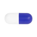 Artículos promocionales que distinguen tu marca corporativa, anti-stress en forma de capsula azul