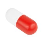 Regalos corporativos funcionales, para transportar y con excelente imagen, anti-stress en forma de capsula rojo