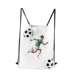 Artículos de merchandising para empresas con distintas técnicas de personalización, bolsa-mochila mágica soccer blanco