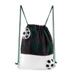 Opciones de merchandising para empresas disponibles con personalización directa, bolsa-mochila mágica soccer negro