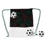 Línea de artículos personalizados disponibles en distintos formatos, bolsa-mochila mágica soccer negro