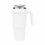 Propuestas de merchandising empresarial con diseño clásico y flexible, termo numa blanco
