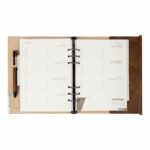 Artículos personalizados elaborados con materiales seleccionados, agenda semanal premium  2027 café