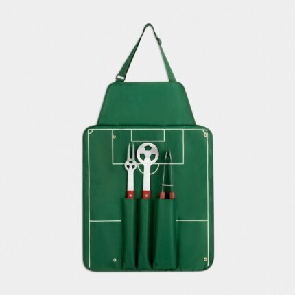 Merchandising empresarial que mantiene sincronía entre marca y objetivo, set bbq soccer