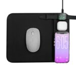 Mouse pad cargador iskra negro, disponibilidad de artículos publicitarios en varios formatos y presentaciones