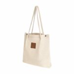 Merchandising empresarial que proyecta orden, calidad y constancia visual, bolsa mareline beige