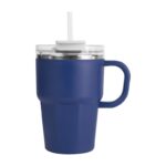 Línea funcional de artículos promocionales con buena aceptación en eventos, taza bursa azul