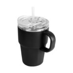 Merchandising empresarial adaptado a necesidades reales de oficina o promoción, taza bursa negro