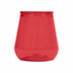 Línea básica de artículos personalizados con terminados uniformes, vaso clink rojo