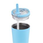 Línea de regalos corporativos que equilibran diseño, practicidad y formalidad, termo bloem azul pastel