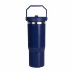 Colecciones de merchandising empresarial desarrolladas con base en funcionalidad, termo vexo azul marino