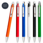 Bolígrafo metálico aruca artículos de merchandising para empresas con distintas técnicas de personalización