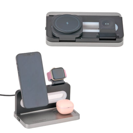 Productos promocionales con diferentes estilos según la imagen de tu empresa multicargador inalámbrico casete