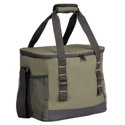 Línea flexible de artículos publicitarios con disponibilidad inmediata hielera rectangular fuca verde militar