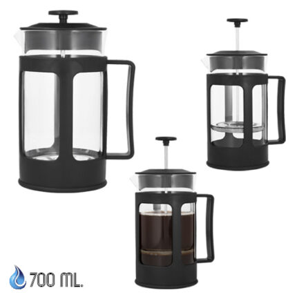 Cafetera french merchandising empresarial con distintas opciones de personalización