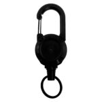 Opciones de merchandising para empresas disponibles con personalización directa yoyo portagafetes orb negro