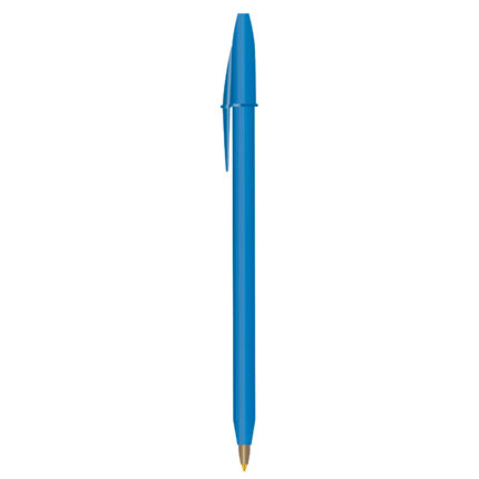 Bolígrafo bic azul claro artículos promocionales con materiales de calidad y terminados finos