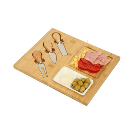 Tabla cheese bambu regalos empresariales que reflejan cordialidad y compromiso con el cliente