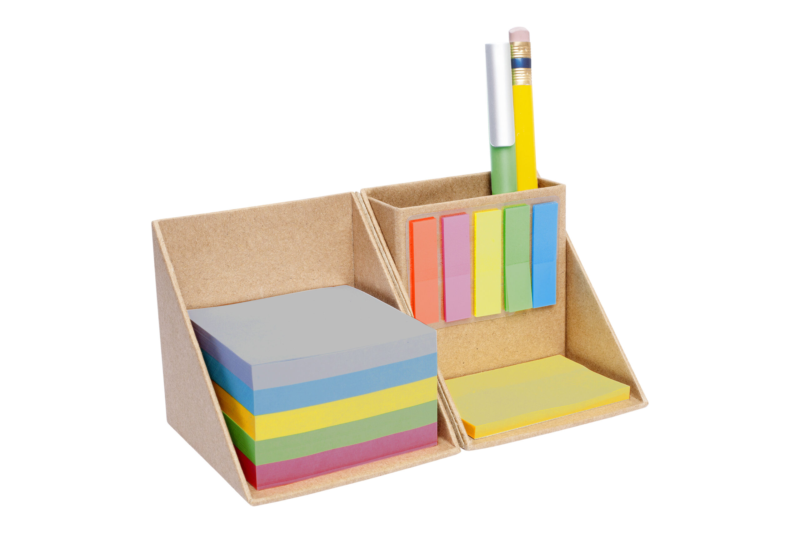 T459_abierto Set de escritorio "square" cartón, productos promocionales para entrega con opción de personalización