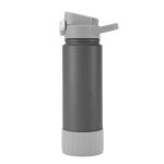 Artículos personalizados con presentación profesional y adaptabilidad, botella térmica "ribb" gris