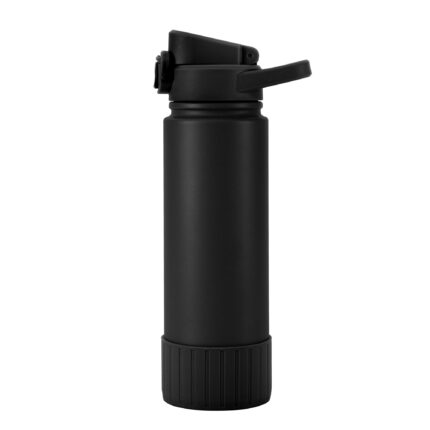Botella térmica "ribb" negro+negro, artículos publicitarios fabricados con control de calidad verificada