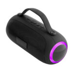 Artículos de merchandising empresarial enfocados en la calidad y versatilidad, bocina bluetooth "turbo" negro