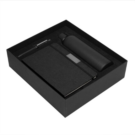 Set ejecutivo "dark box" negro, modelos de artículos promocionales que mantienen tu marca visible