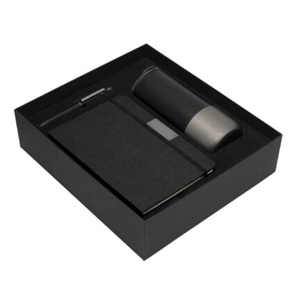 Set ejecutivo "moon box" negro, artículos personalizados que se adaptan bien a cualquier tipo de evento