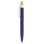 Modelos versátiles de regalos promocionales adecuados para distintos giros de negocio, bolígrafo aluminio reciclado y bambú "balu" royal blue