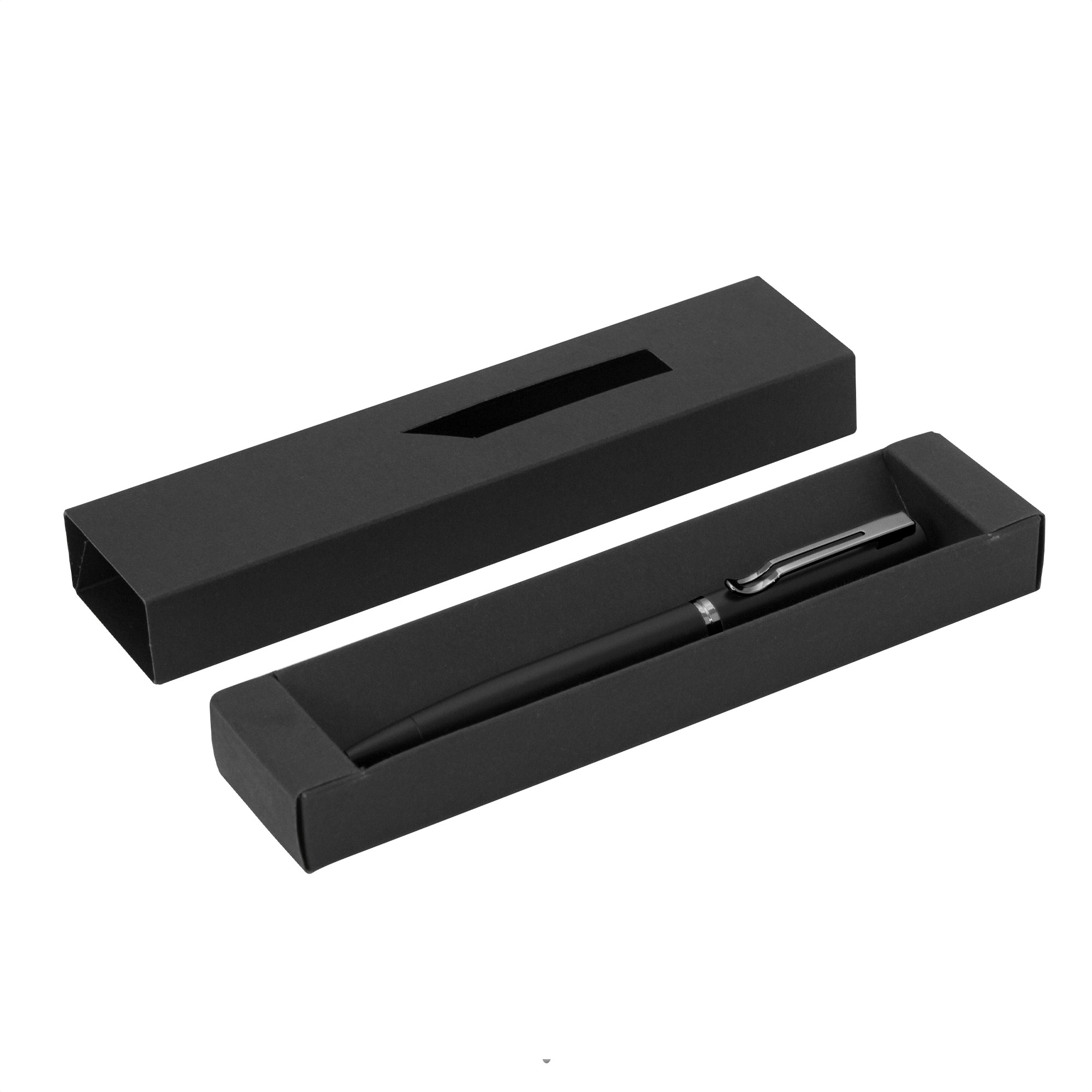 alt__promocional_publicitario_boligrafo_metalico_BP321_caja_abierta Catálogo variado de productos personalizados y regalos corporativos para entrega, bolígrafo "top gun" negro
