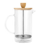 Regalos promocionales fabricados bajo pedido con entregas garantizada, cafetera prensa francesa "bambcoffee" transparente
