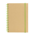 Artículos promocionales con materiales de calidad y terminados finos, libreta "iberica" verde manzana