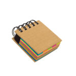 Memo box espiral natural, merchandising empresarial con terminados y colores institucionales