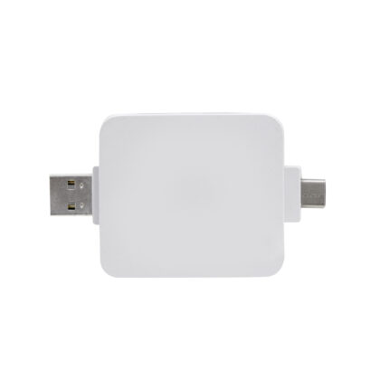 Productos promocionales con diseño contemporáneo y flexible, adaptador hub multipuerto "hubert" blanco