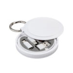 Cable de carga "nexo" blanco, regalos promocionales con presentación profesional y materiales duraderos
