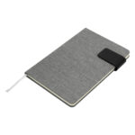 Líneas variadas de artículos personalizados para empresas de diferentes giros, libreta "tik" gris + negro