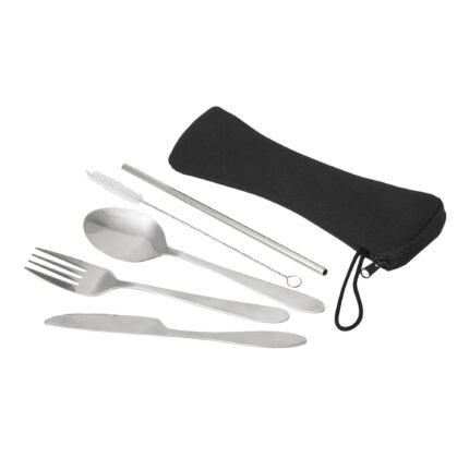 Artículos personalizados fabricados bajo pedido con tiempos de entrega razonables, set de cubiertos "plat" negro