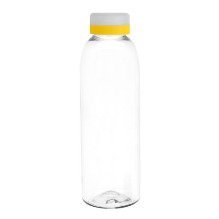 Línea de artículos personalizados disponibles en distintos formatos, botella "baladina frost" transparente / transparente / amarillo