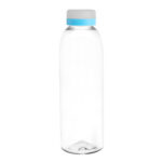 Botella "baladina frost" transparente / transparente / celeste, líneas completas de merchandising empresarial con atención personalizada