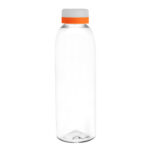 Artículos publicitarios que mantienen sincronía con la identidad de tu marca, botella "baladina frost" transparente / transparente / naranja