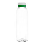 Artículos y productos promocionales disponibles con opciones de impresión, botella "baladina frost" transparente / transparente / verde