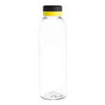 Artículos de merchandising empresarial enfocados en la calidad y versatilidad, botella "baladina black" transparente / negro / amarillo